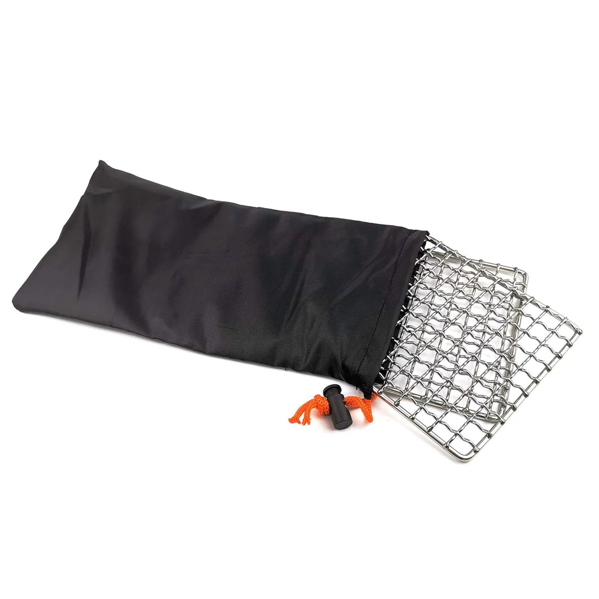 Bushcraft Lot de 2 grilles de camping en maille d'acier inoxydable haute résistance pour camping, randonnée, randonnée