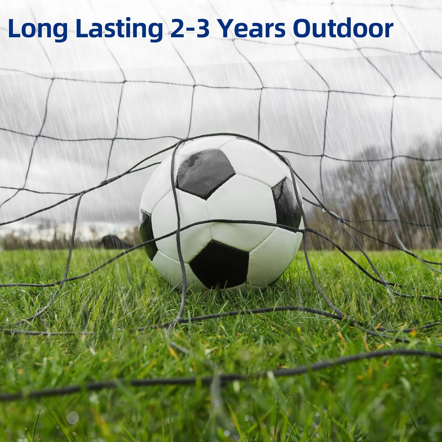Filet de sécurité de Football, Filet de Protection en Nylon à Fort Impact, 3 x 6 m, 3 x 9 m, 3 x 12,2 m (Corde d'installation Incluse)