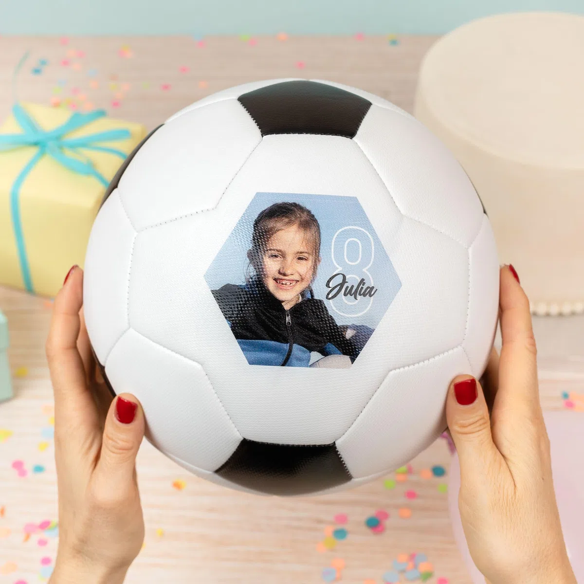Wanapix | Ballon de Football Personnalisé | Personnalisable avec Votre Photo, Nom ou Texte | Ballon de Foot