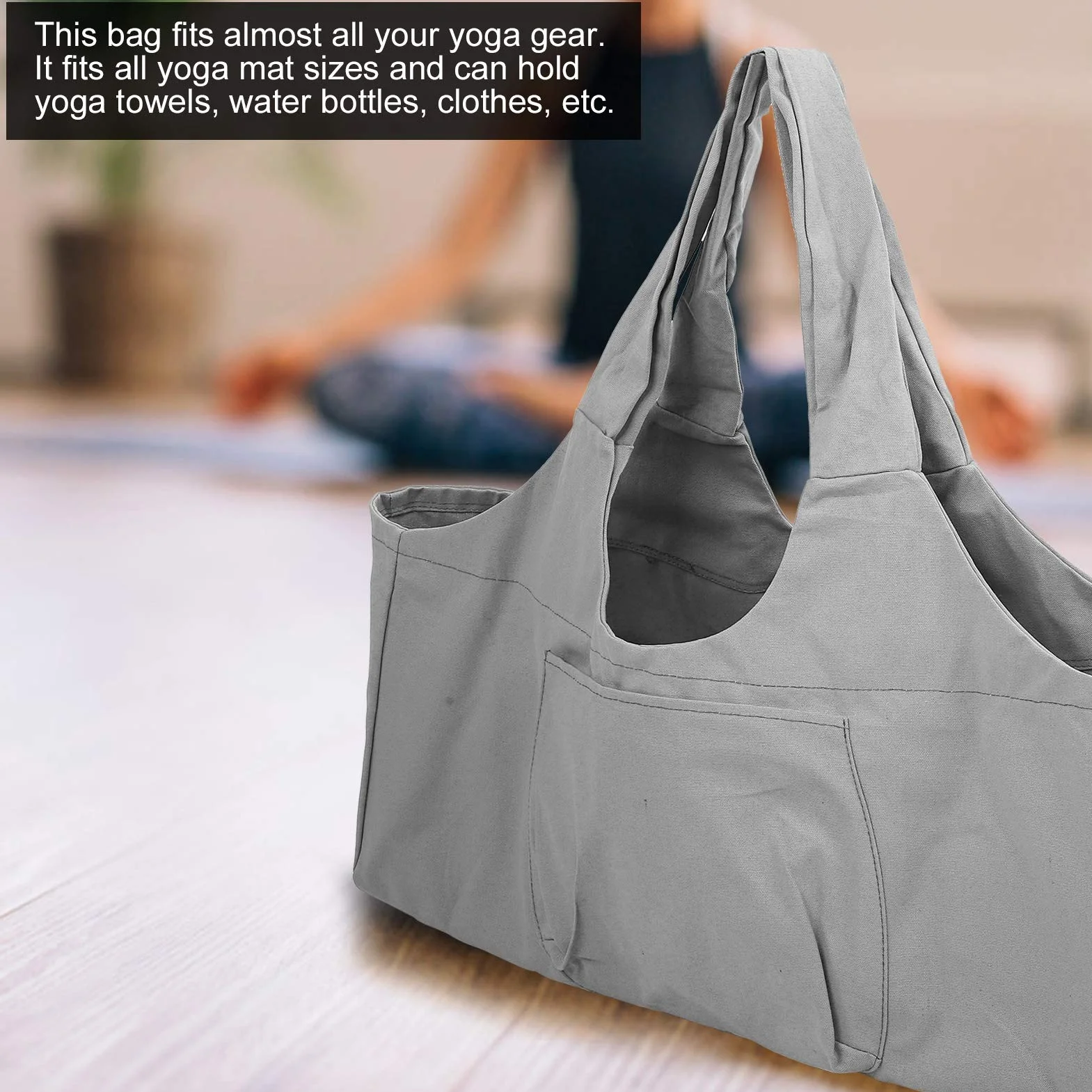 Yoga Package Gym Duffel Bag Sac à Main De Yoga De Grande Capacité pour la Forme Physique en Plein Air, Sac De Tapis De Yoga Transporteur De Tapis De Sport pour L'école De Gym
