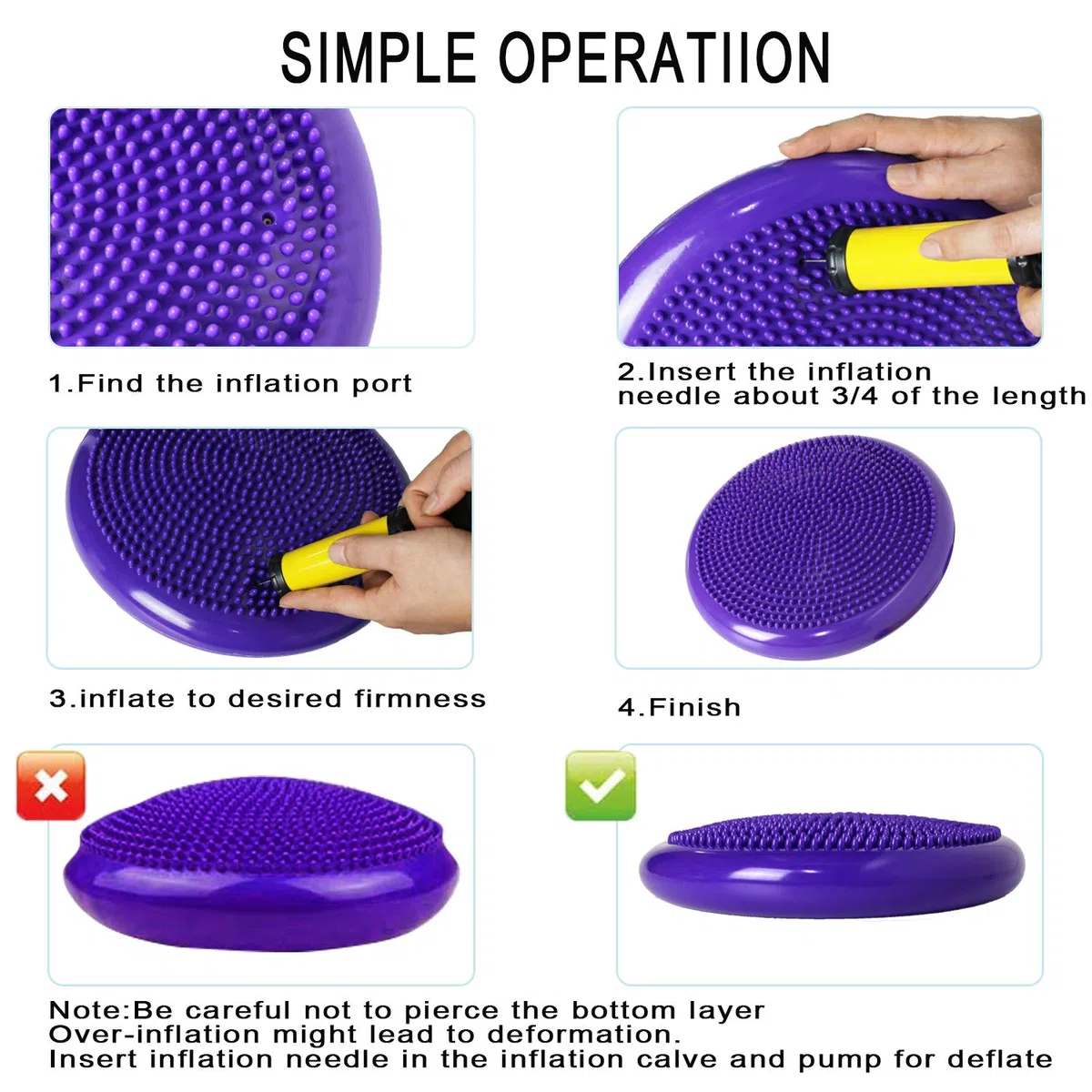 Coussin oscillant, Disque d'équilibre,siège animé,Coussinets d'équilibre pour physiothérapie,Disque de stabilité,Disque Dynamique, Planche d'équilibre pour Chiens,Bureau,Enfants sensoriels
