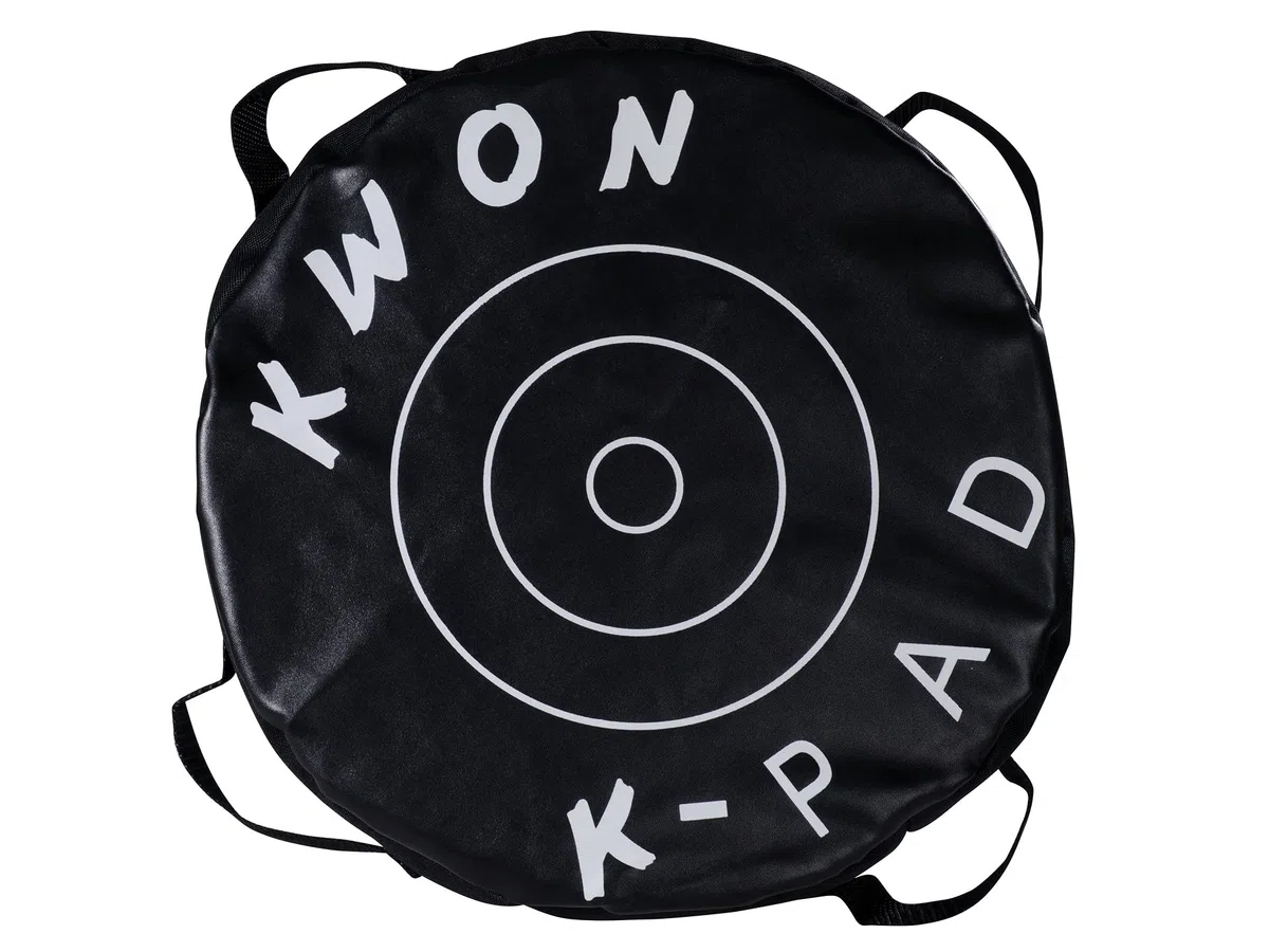 KWON Cible de Boxe en Mousse Noire, Diamètre 37cm x Épaisseur 15cm, Accessoire de Boxe, Autre, Ronde
