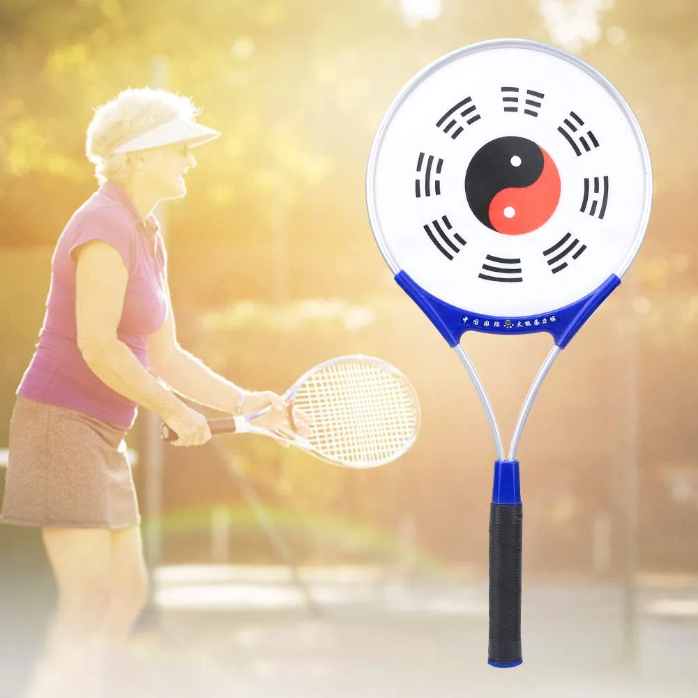 Racket de Résistance Douce, Visage en Silicone de Haute qualité, Poignée en Alliage en Aluminium, Facile à Transporter, Adaptée à la Fitness d'exercice âgé Tai Chi