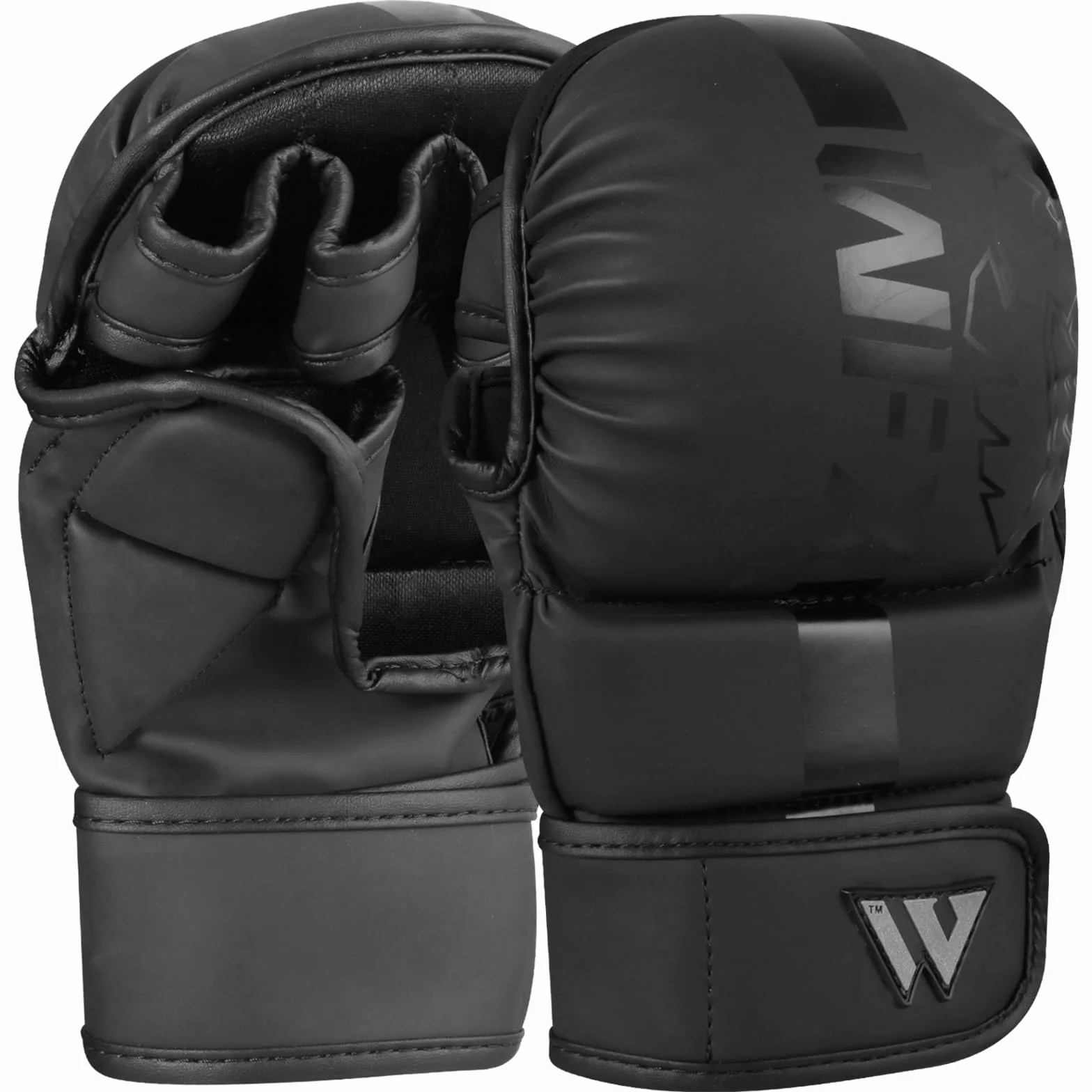 WFX Gants MMA Arts Martiaux Sparring Grappling Muay Thai Cage Combat Paume Ouverte Poignet Réglable Soutien Boxe Entraînement Combat Sports Sac de Frappe Kickboxing Maya Hide Homme Femme