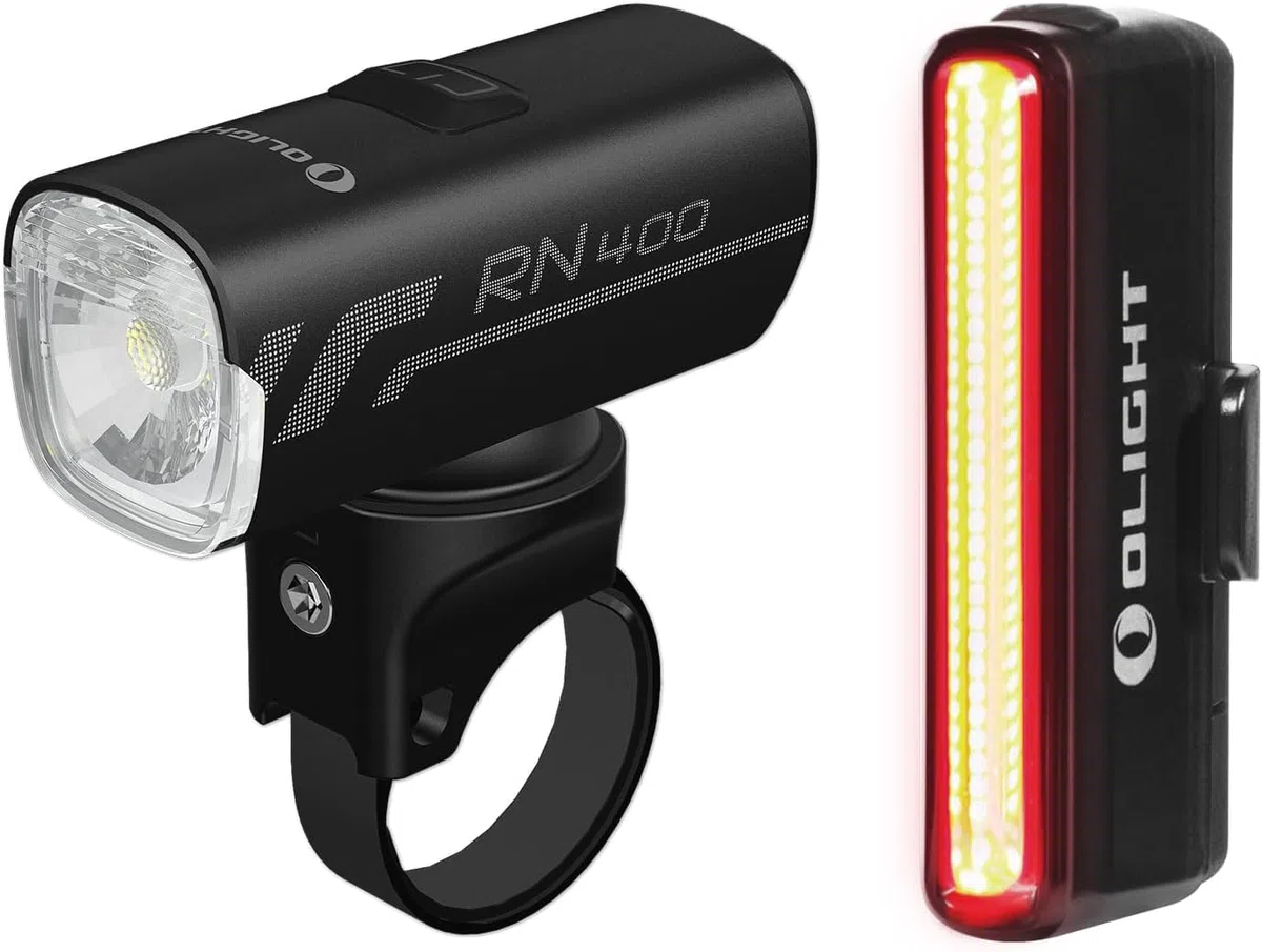 OLIGHT RN400+SEEMEE30C Sets D'éclairage Avant et Arrière Rechargeable LED 400 Lumens Éclairage de Vélo Étanche Durable 5 Modes Lumière de Bicyclette pour l'Extérieur Le Camping et Le Cyclisme