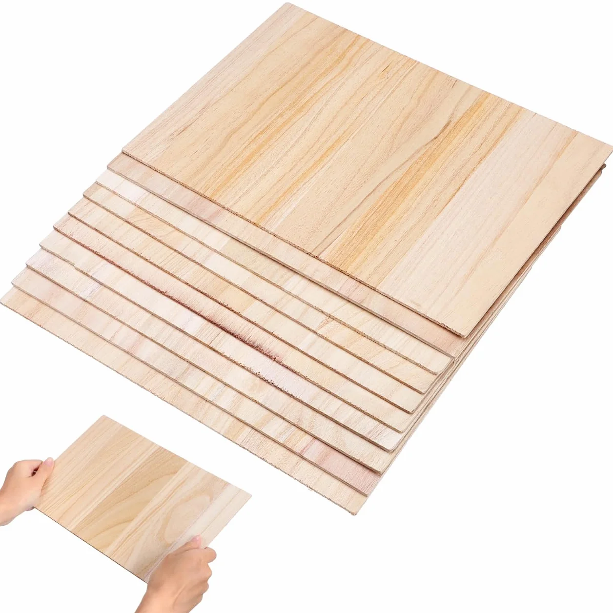 Veemoon Lot de 10 Planches de Frappe en Bois de Taekwondo, incassables, pour entraînement Kickboxing, Arts Martiaux, karaté