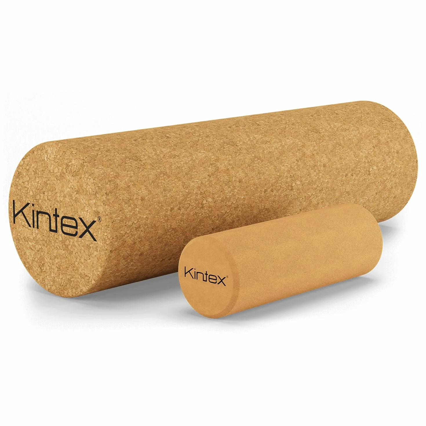 Kintex Rouleau de fascia en liège, 33 cm ou 15 cm, rouleau de massage pour l'automassage, l'automassage, la régénération des fascias et des muscles, rouleau de fascia