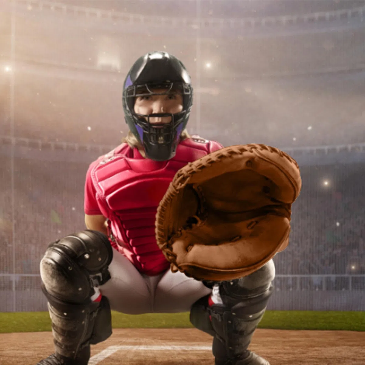 De Baseball – Cuir PU Réglable | De Baseball | Gants Ďe Sport avec Coussinet Đe Paume Rembourré | Accessoires D́e B́aseball Confortables - pour Les Professionnels Adultes Attrapant L