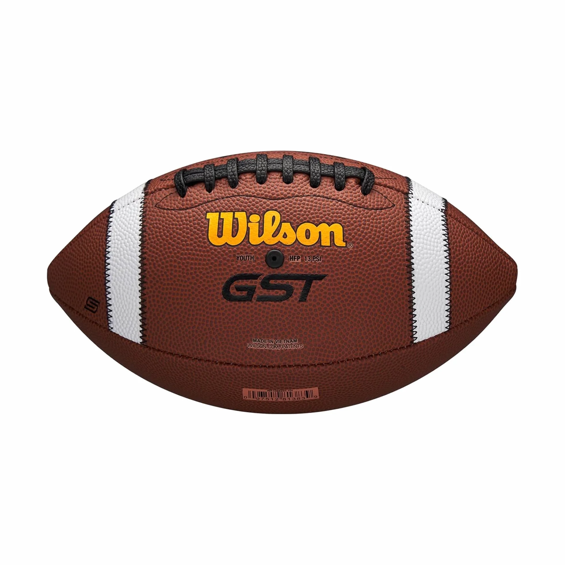 Wilson GST SpeedSkin, Ballon de Football, Fabriqué avec Un Revêtement en Cuir et Lacets de Précision ACL, Meilleure Adhérence et des Lancers Précis, Couleur: