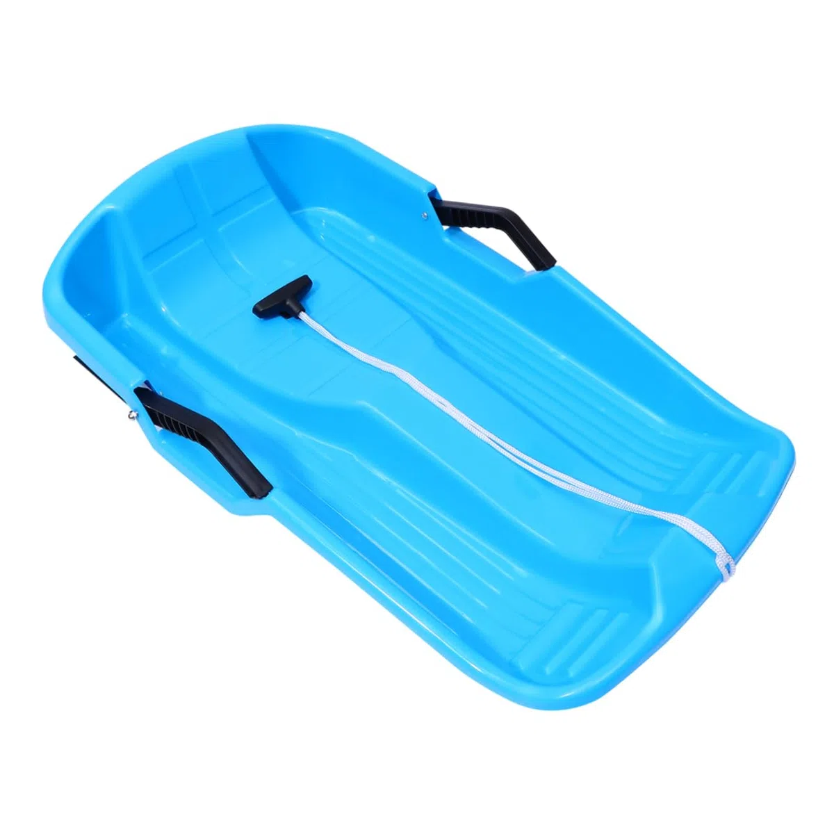 TraîNeau À Neige en Plastique 65Cm Luge Adulte Et Enfant avec PoignéE AntidéRapante Ergonomique pour Sports d'hiver Plein Air