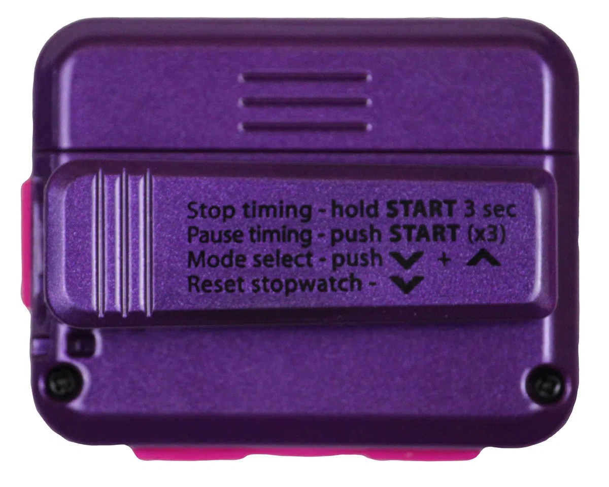 Gymboss Minuteur d’intervalle et chronomètre – Coque Brillant Violet/Rose