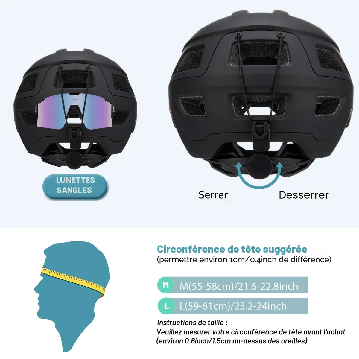 Favoto Casque de Vélo Tout-Terrain - Technologie Double Inmould Casque VTT Cyclisme Léger avec Visière pour Adultes Certifié CE