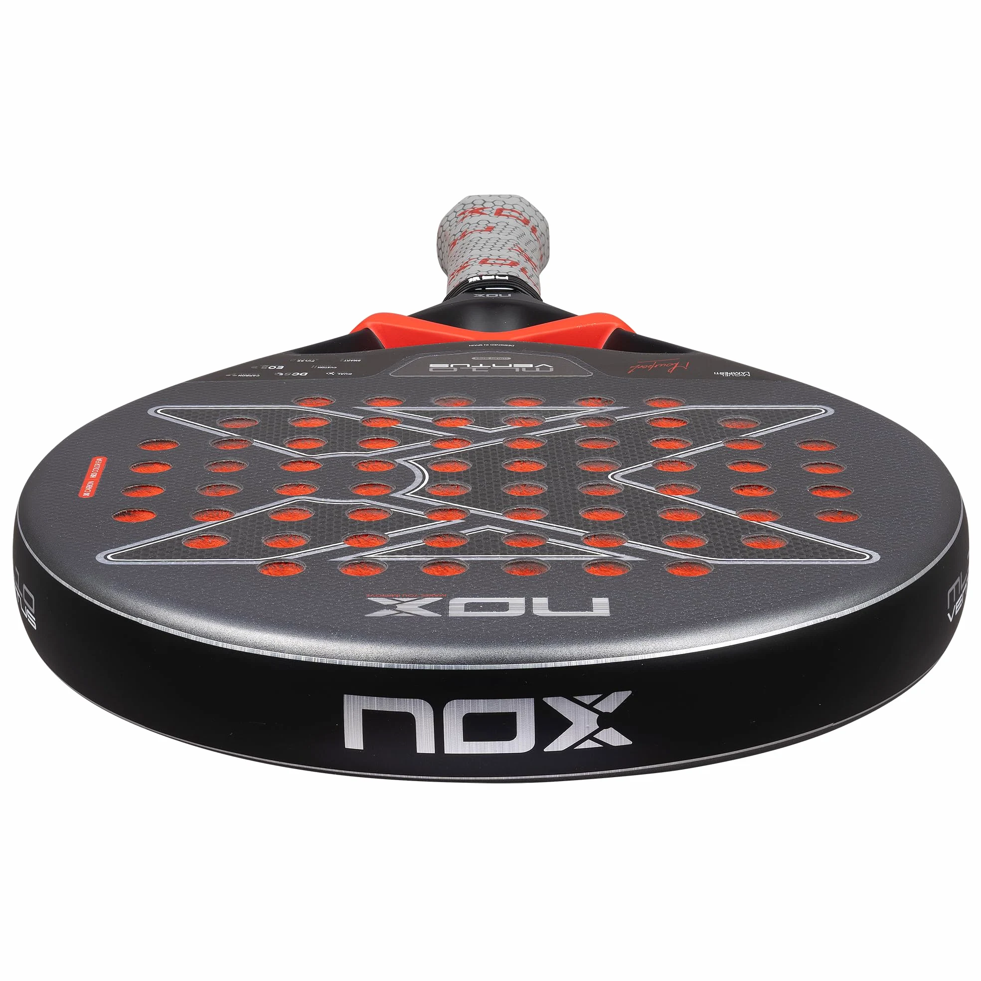 NOX Raquette de padel ML10 Ventus Control 3K 2026 | Miguel Lamperti Raquette Pala de forme ronde | Face en fibre de carbone 3K, noyau en EVA couleur HR3 | Agilité tunnel ES, confort de préhension