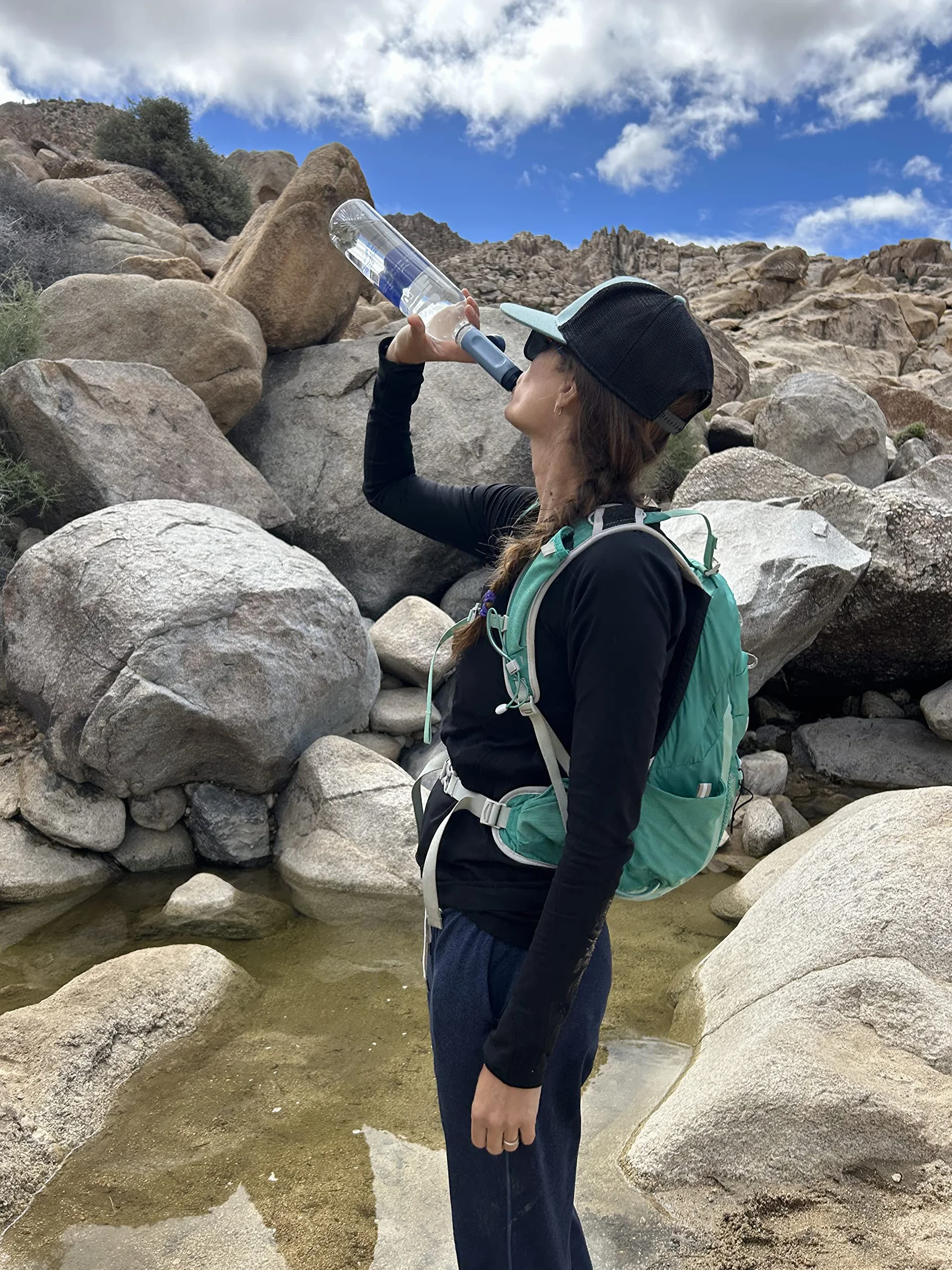 LifeStraw Peak Series Solo – Filtre d'eau individuel pour randonnée, camping, voyage, survie et préparation aux situations d’urgence. Élimine les bactéries, les parasites et les microplastiques