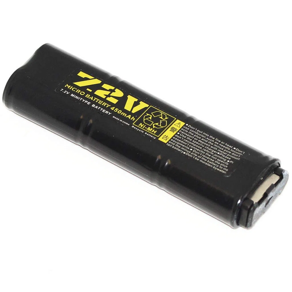Airsoft Accessoires Well 7.2V 450mAh Ni-MH Batterie Rechargeable de pour AEG Vz61 / MP7 / MAC10 / R2 / R4