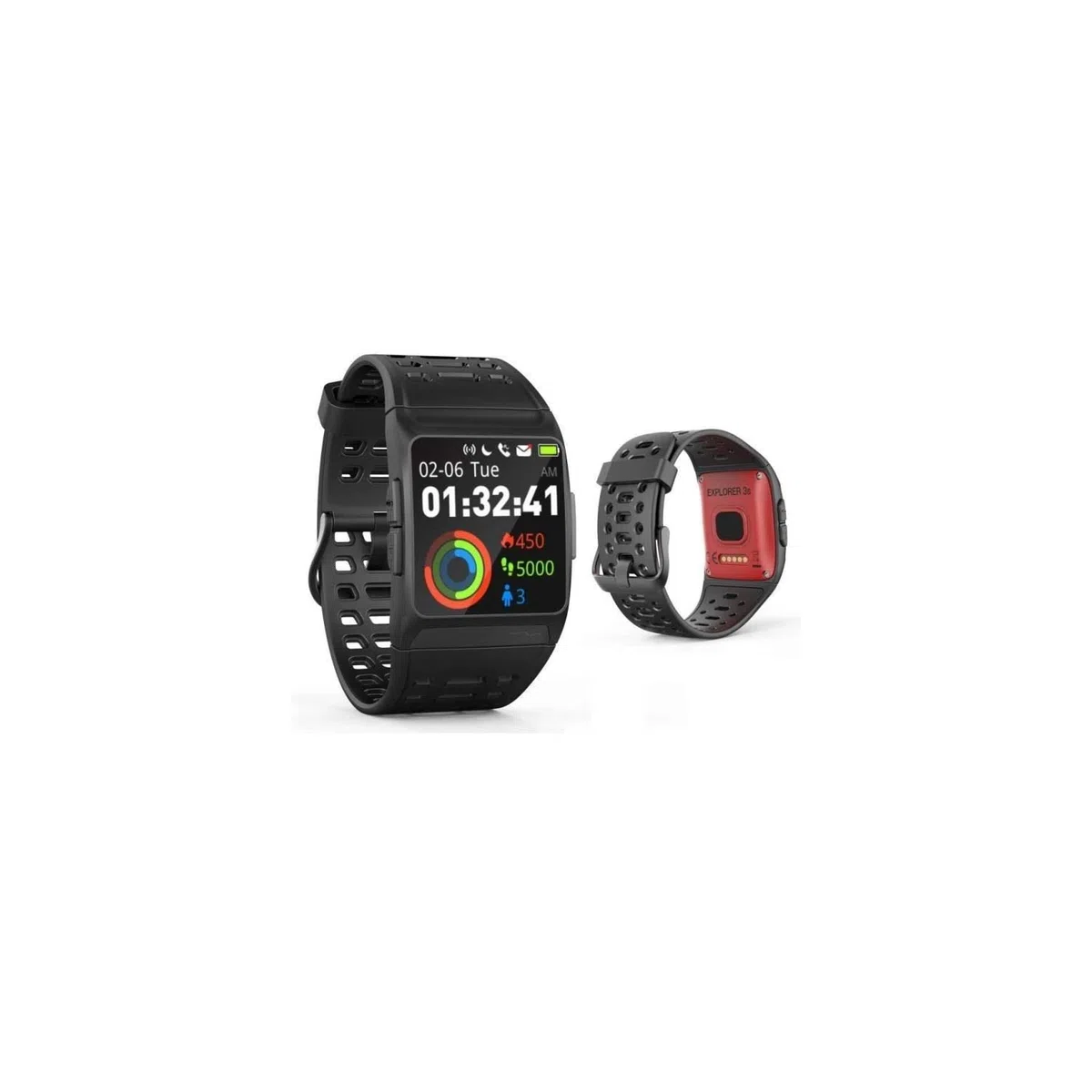Wee'Plug Explorer 3s Red - Montre Intelligente avec GPS pour Adultes, Unisexe, Rouge, Unique