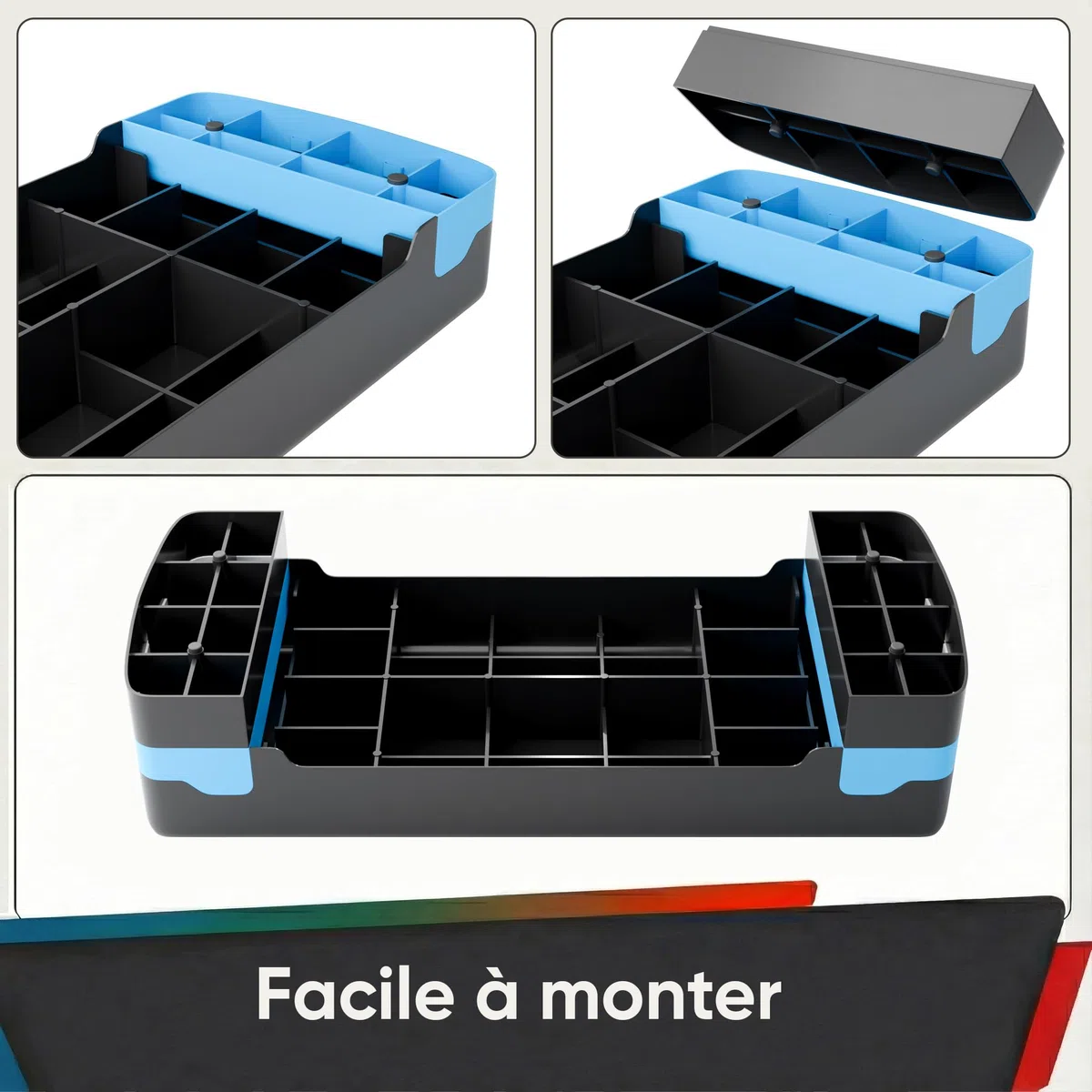 Ultrasport Step Aérobic I Antidérapant, Réglable sur 2 Niveaux I Stepper Fitness Appartement, Stepboard, Sport Stepbench 68 x 28 cm, Bleu