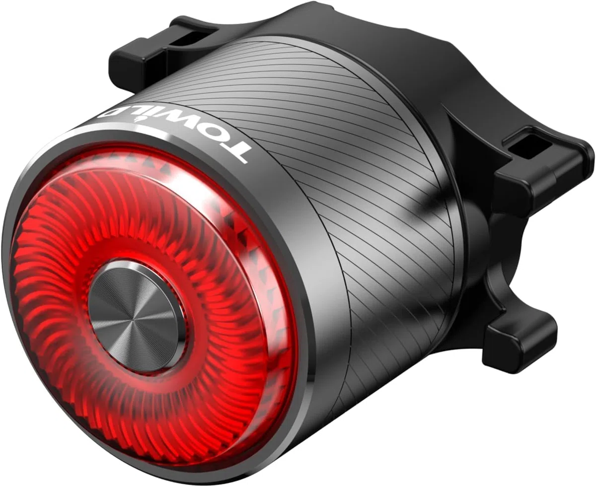 TOWILD TL05 Feu Arriere Velo,Lampe Arriere Velo avec Détection de Freinage,Lumière de Vélo Rechargeable USB-C, Éclairage Arrière étanches IPX6,5 Modes d'éclairage,Jusqu'à 40 Heures d'autonomie
