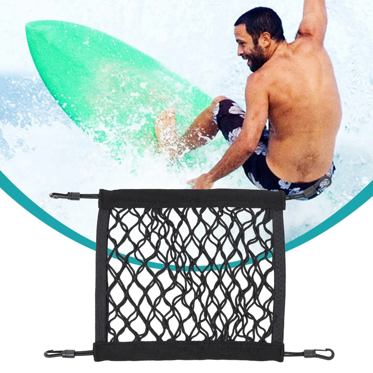 Générique Sac de Pont pour Paddle,Sac de Rangement Kayak | Porte-Accessoires Élastique Résistant en Filet pour Randonnée Pêche Rivière Camping Voyage