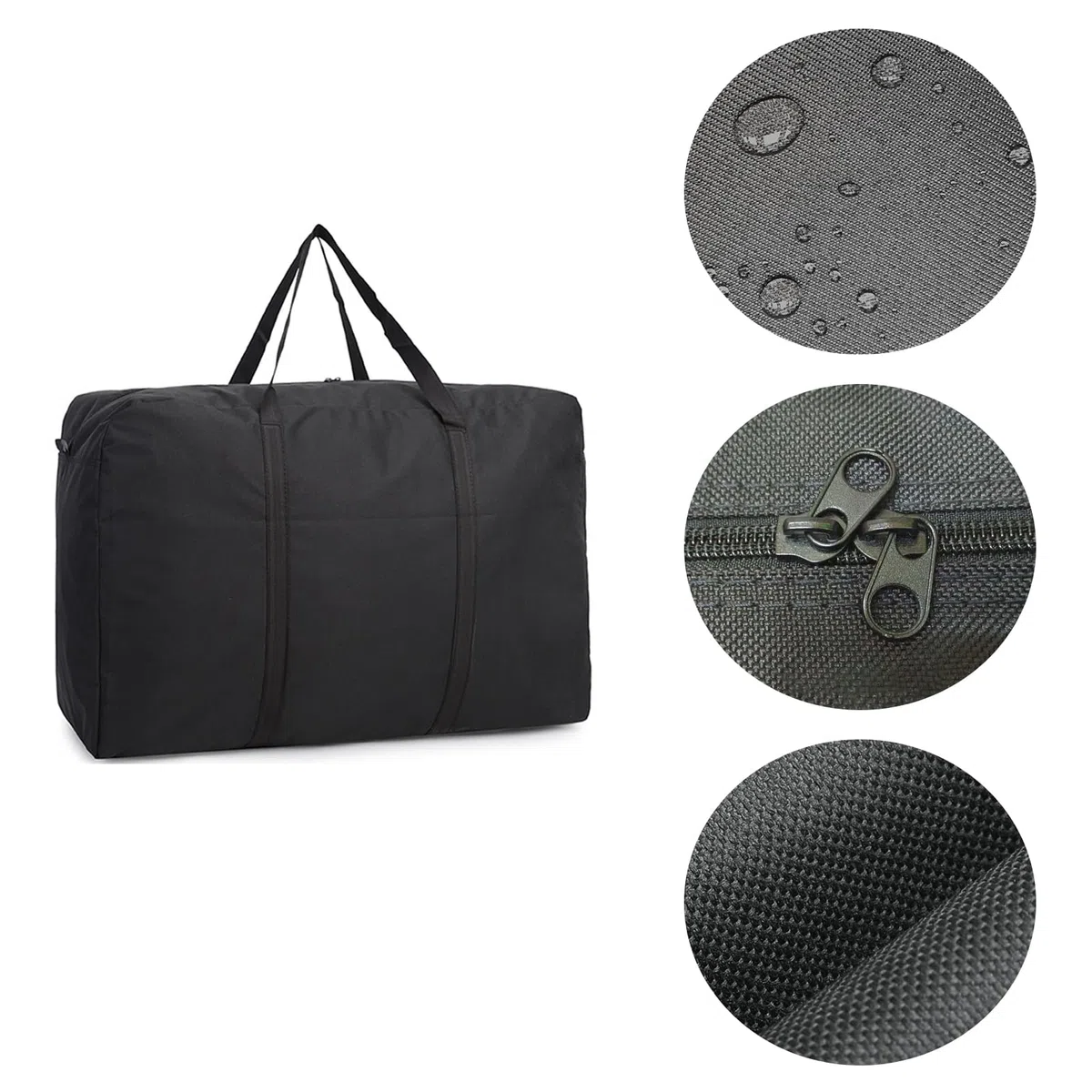 Grand sac de rangement Oxford 600D - Sac de rangement durable - Sac de camping pour literie, surmatelas, couvertures, couettes et oreillers (70 l)