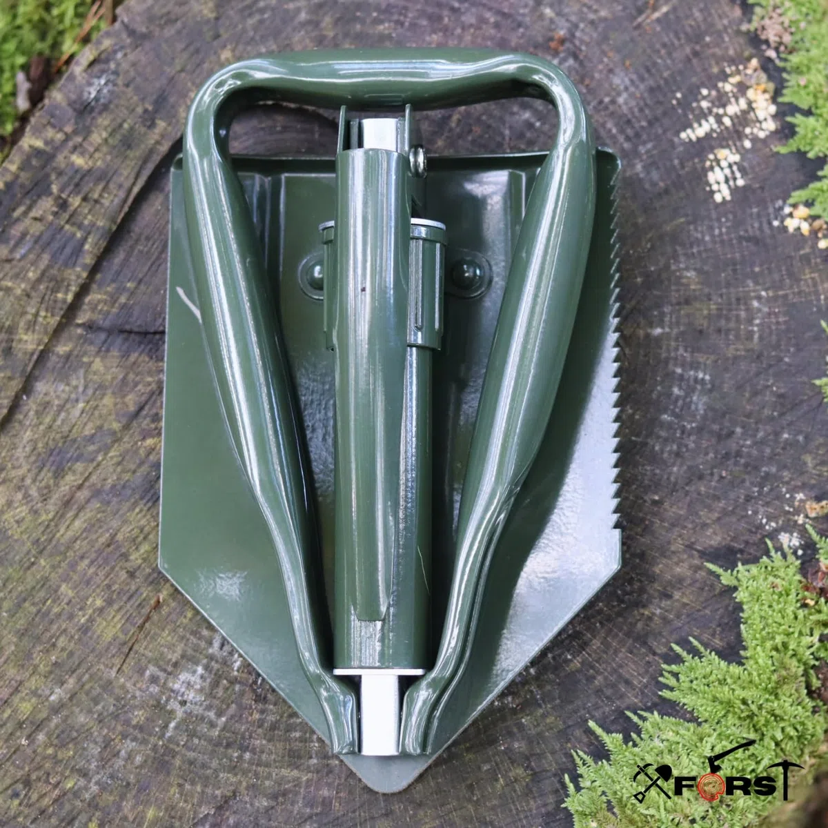Xforst Set : Pelle Pliante KS1 Multifonction (Pelle et Pioche) avec Étui + Couteau de Survie X-K9.4 – Idéale pour Camping, Survie, Jardinage et Outdoor