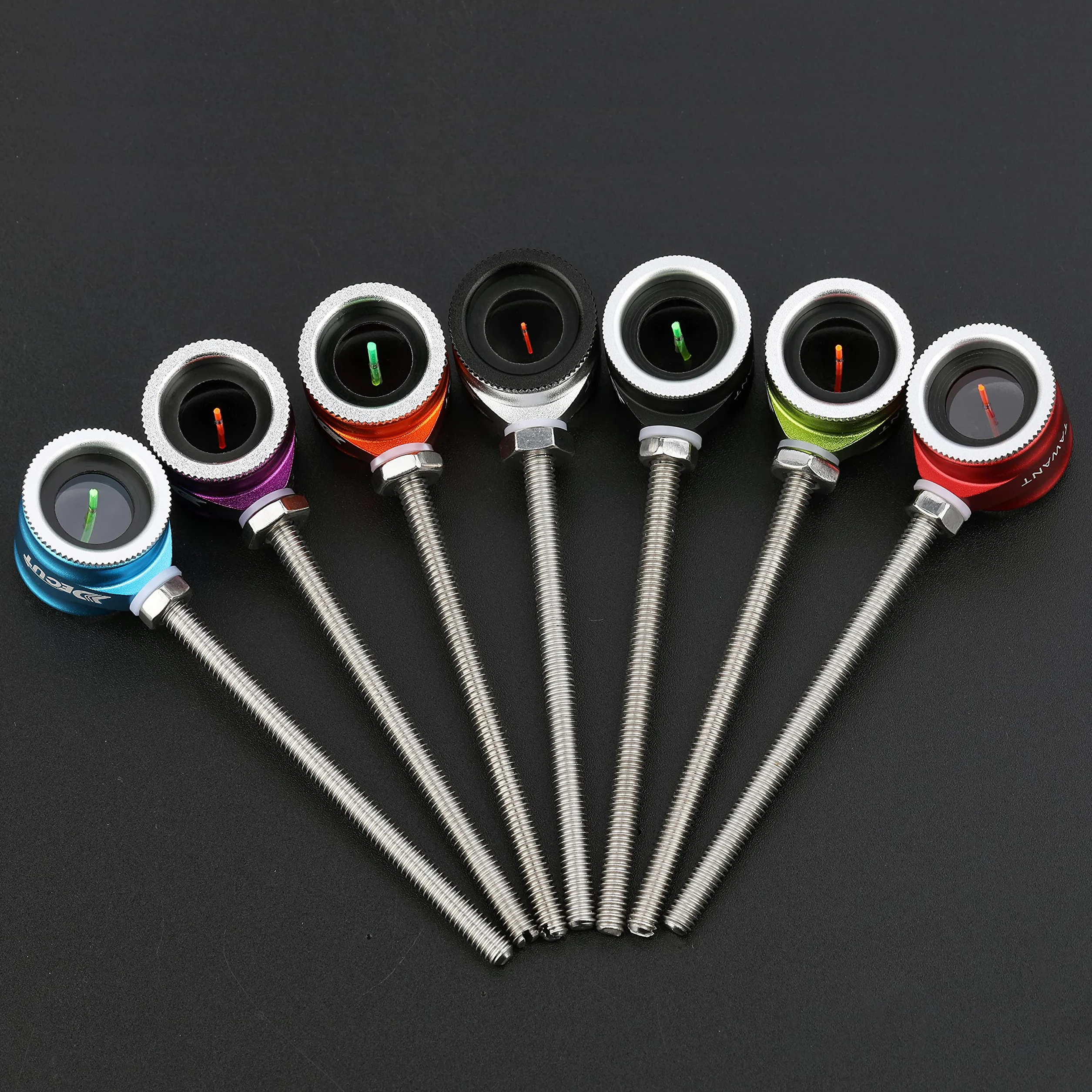 Tir à l'arc TAWANT Visières d'arc Classique Scope Pin Bow Sight Base Fibre Optique Viseurs d'arc recourbé Point de visée pour la Chasse à l'arc
