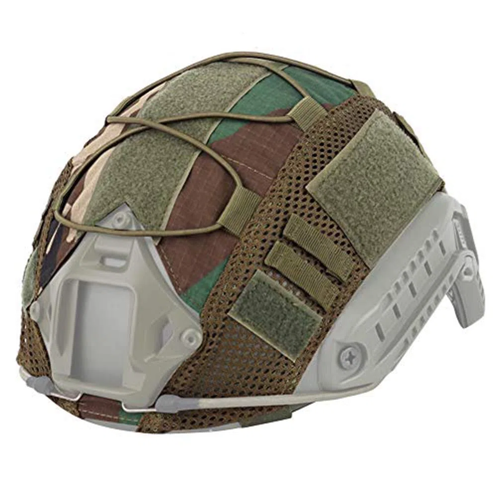 ATAIRSOFT Tactique Couvre-Casque de Chasse Militaire Paintball en Tissu de Nylon d'Airsoft Paintball pour Les Casques Rapides de BJ/PJ/MH (WL)