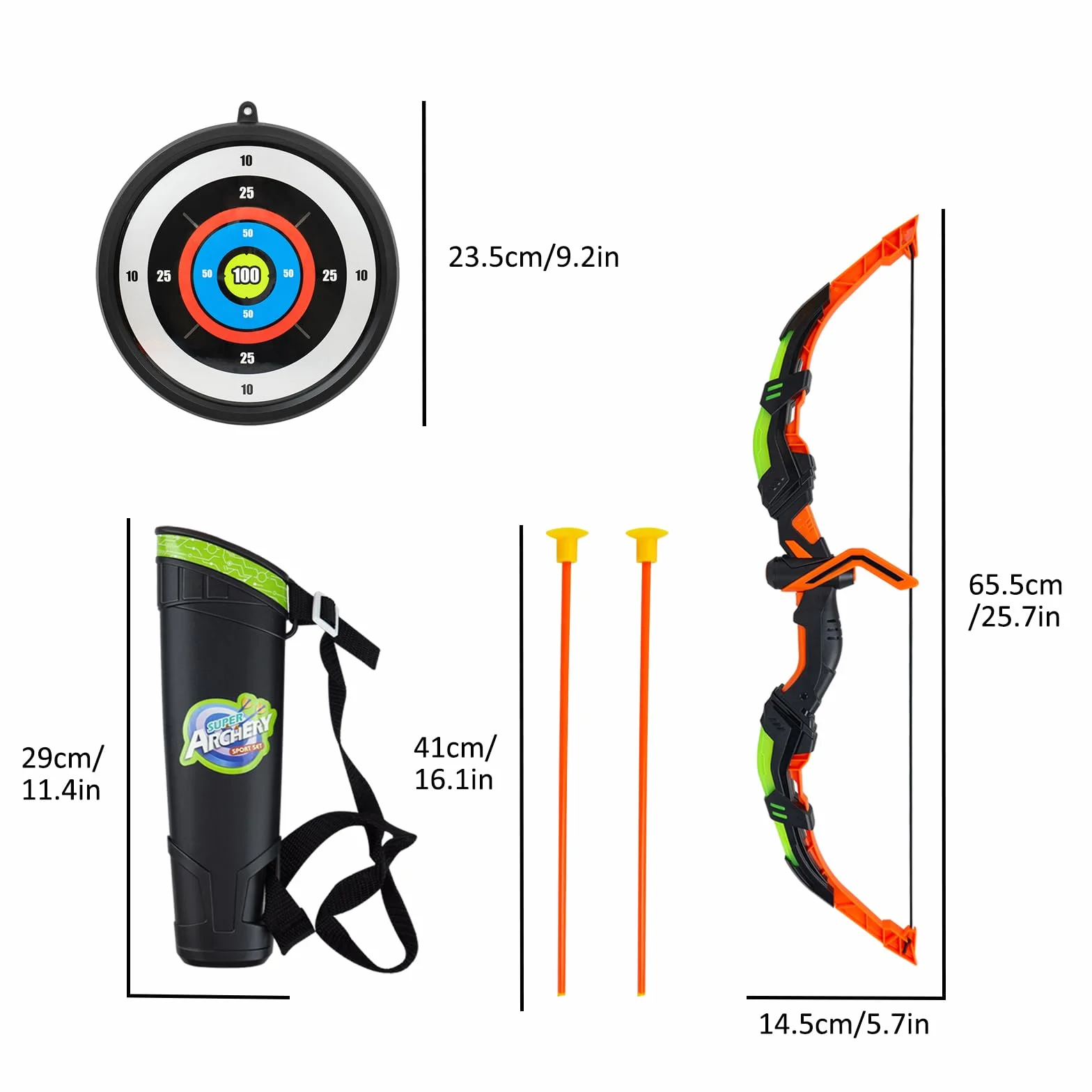 RedCrab Ensemble Arc et Flèches Enfants, Arc Jouet Enfant 3-8 Ans Jeux Exterieur Enfant Cadeau avec Lumières LED, 10 Flèches à Ventouses, Arc Et Cible, Jouet Enfant 3 4 5 6 7 8 Ans Garçon Fille