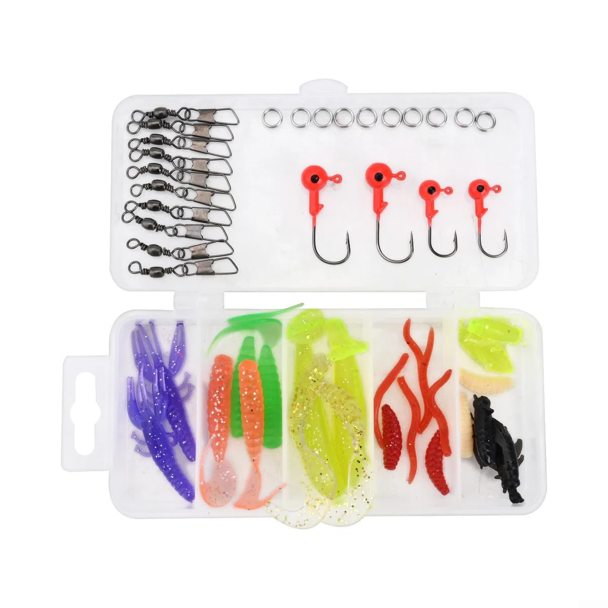 Kit de canne à pêche télescopique pour enfants avec moulinet, leurres et sac de transport, ensemble de canne à pêche de voyage, parent-enfant, sport de plein air, enfants débutants (rose)
