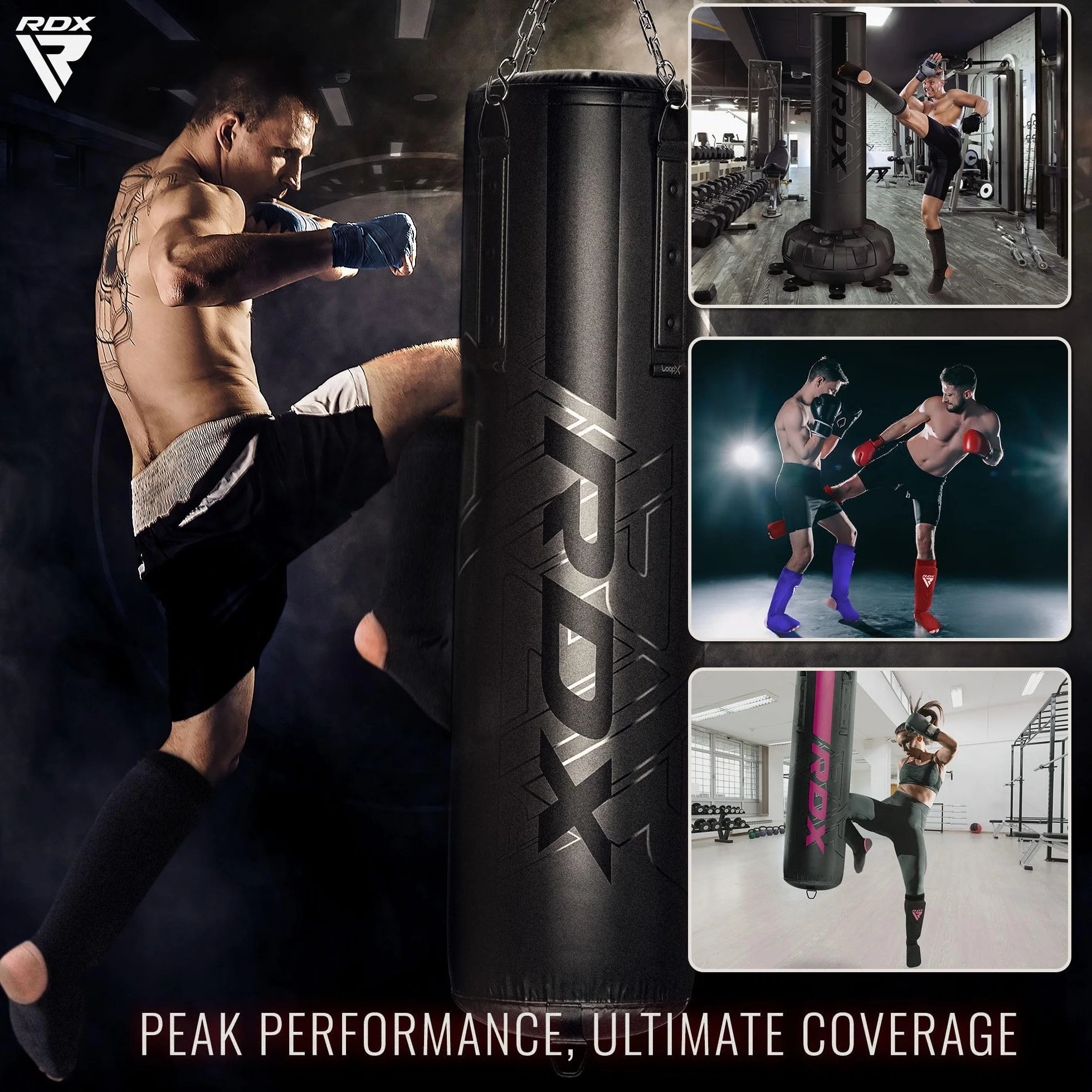 RDX Boxe Protège Tibia Pied MMA Cheville Kick Boxing Karate (CE Certifié Approuvé par SATRA)