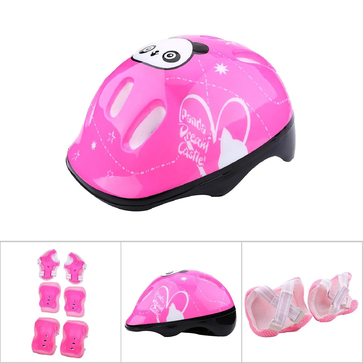 7pcs Kids Bikes Casquet Set Gnee Protector Sponge Tampe de Protection Pérogar avec des Coussinets de Protection Équipement pour Scooter