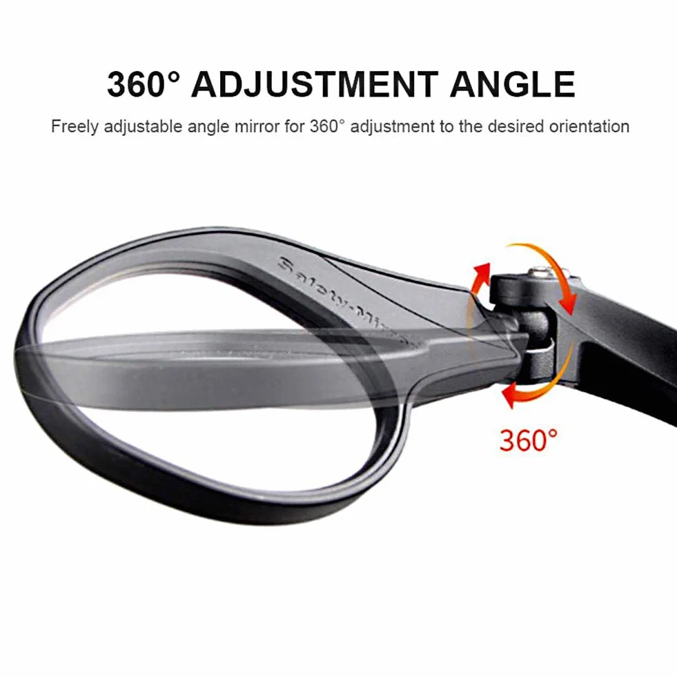 Rétroviseur de Vélo Arrière, Miroir de Vélo en Acier Inoxydable Miroir de Guidon avec Rotation de 360 ​​degrés Réglable pour Vélo de Route, Vélo de Montagne(Gauche)