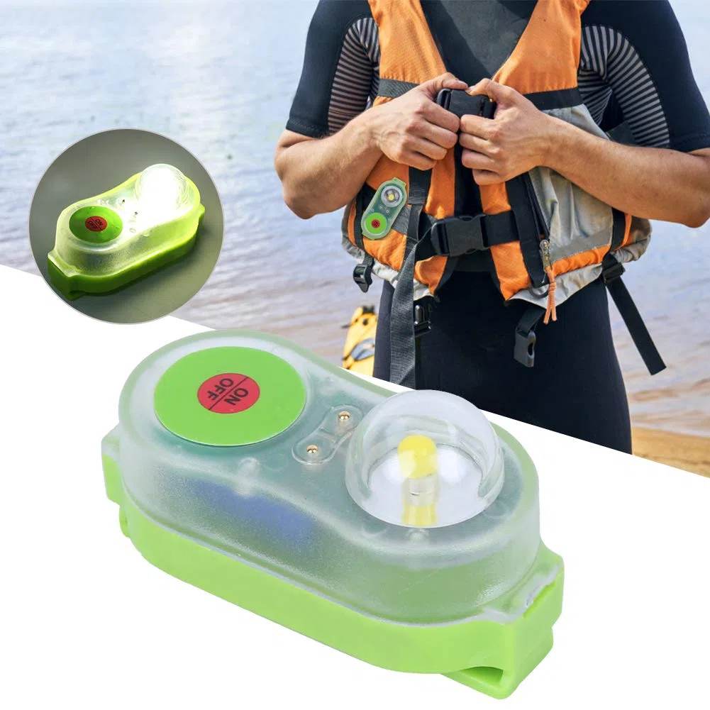 Lumière LED Marine, Lampe de Gilet de Sauvetage LED JHYD Eau de Mer Auto-éclairante Lampe de Poche de Lampe Flash Gilet De Sauvetage Lampe Flash Gilet De Sauvetage Lampe Flash Jet Ski