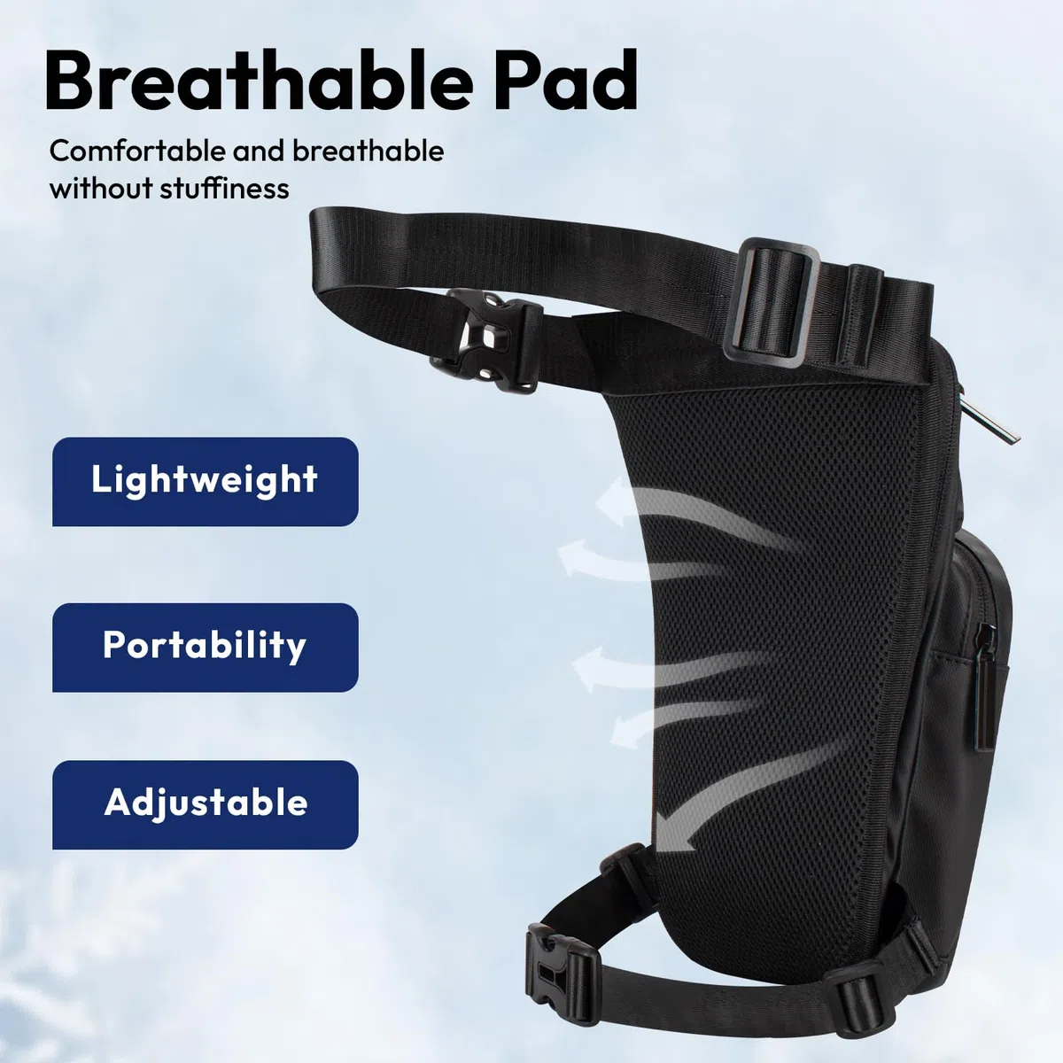 Sac pour Les Jambes Moto Sacoche de Cuisse Pêche Sac de Jambe Tactique, pour Hommes et Femmes, Conçu pour la randonnée, l'alpinisme, la Moto, la pêche,Multi-Poches
