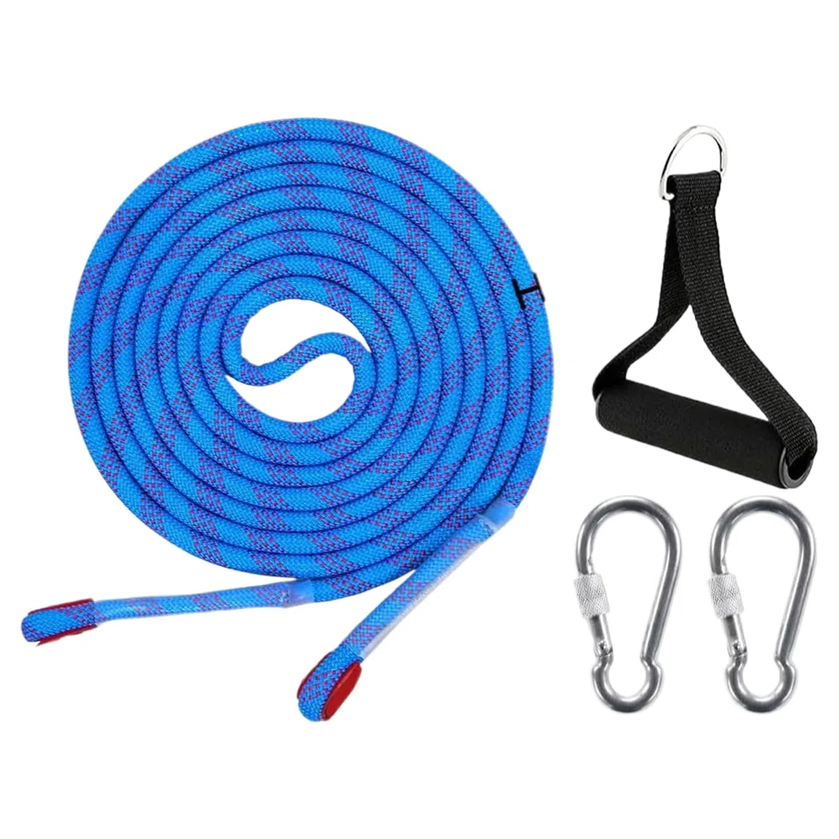 Genérico Corde à tirer pour luge à neige - 4 m - Avec - Jeu de cordes pour traction de luge d'hiver - Sangle épaisse pour luges à neige - Pour