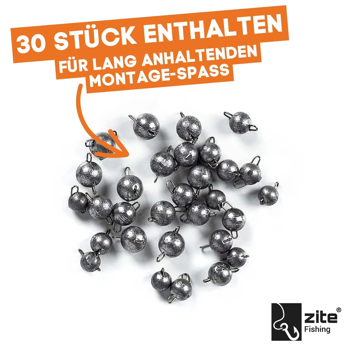 Zite Fishing Cheburashka Plomb Tête Système de Changement - Rapide Plomb Kit - 30 Bottom Jig Boules - 6-14g