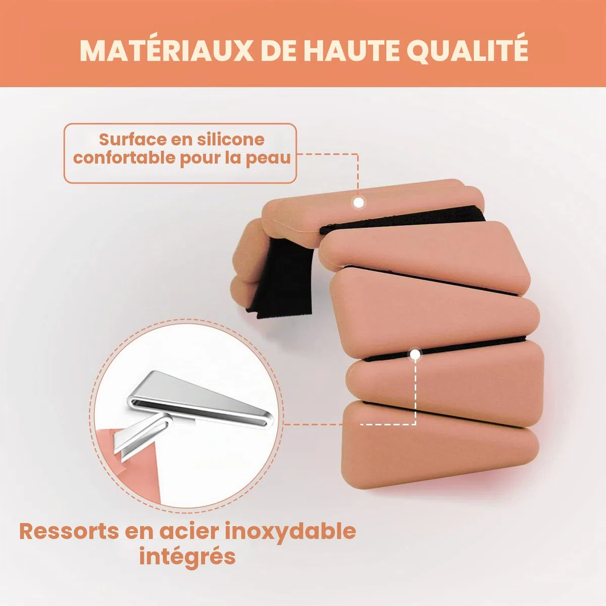 Lot de 2 poids de poignet réglables en silicone pour homme et femme, poids de cheville/poignet pour yoga, danse, pilates, exercices de piscine et jogging, 0,9 kg