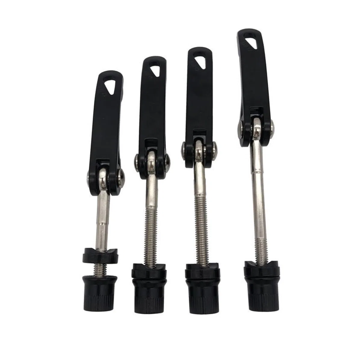 Collier de serrage de selle de vélo, 1 pièce, écrou à dégagement rapide M6 35/40/50/55/60/65/70/75/85 mm, tige de serrage de tige de selle de vélo, outils de cyclisme (M6 x 75 mm, noir)(M6x50mm Black