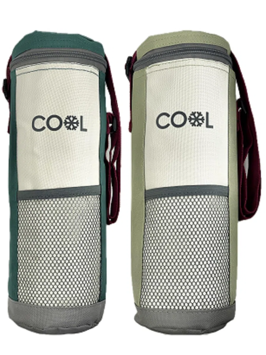 Lot de 3 sacs isothermes pour bouteilles jusqu'à 1,5 l - Dimensions : 12 x 32 cm - Avec bandoulière réglable - Idéal pour les déplacements