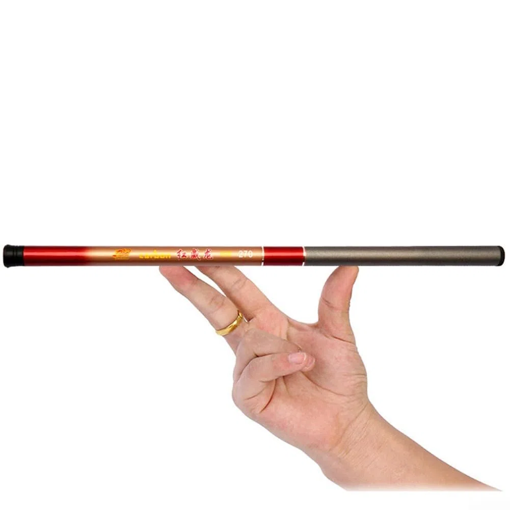 Canne à pêche télescopique FRP Stream Pole Canne de voyage compacte pour la pêche en rivière et en lac Canne légère et portable à section courte 0,8 m à 3,6 m