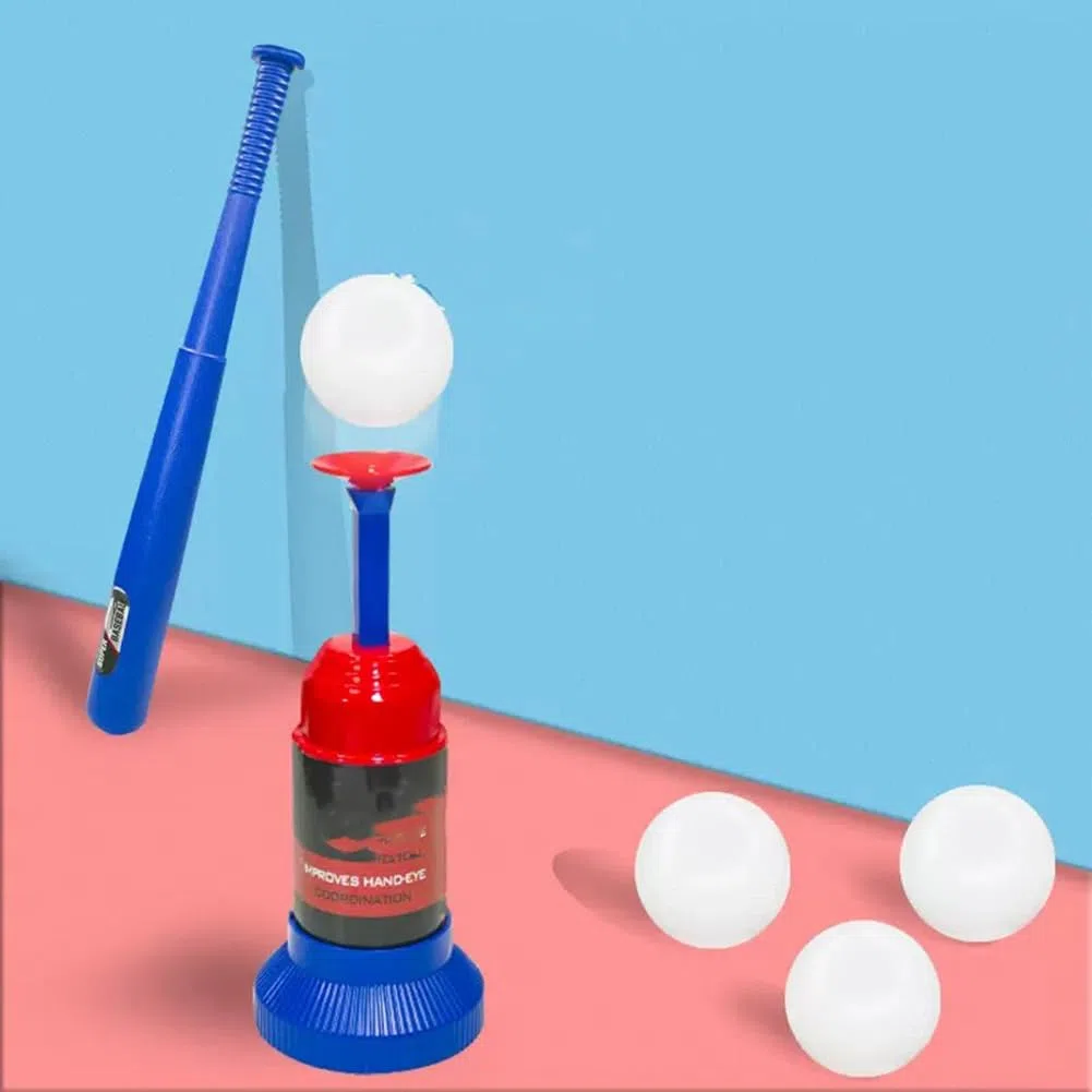Lanceur de balles Portable à Pression pour entraînement de Baseball avec 3 balles de Baseball pour Sports d'intérieur et d'extérieur et Jeux en Famille