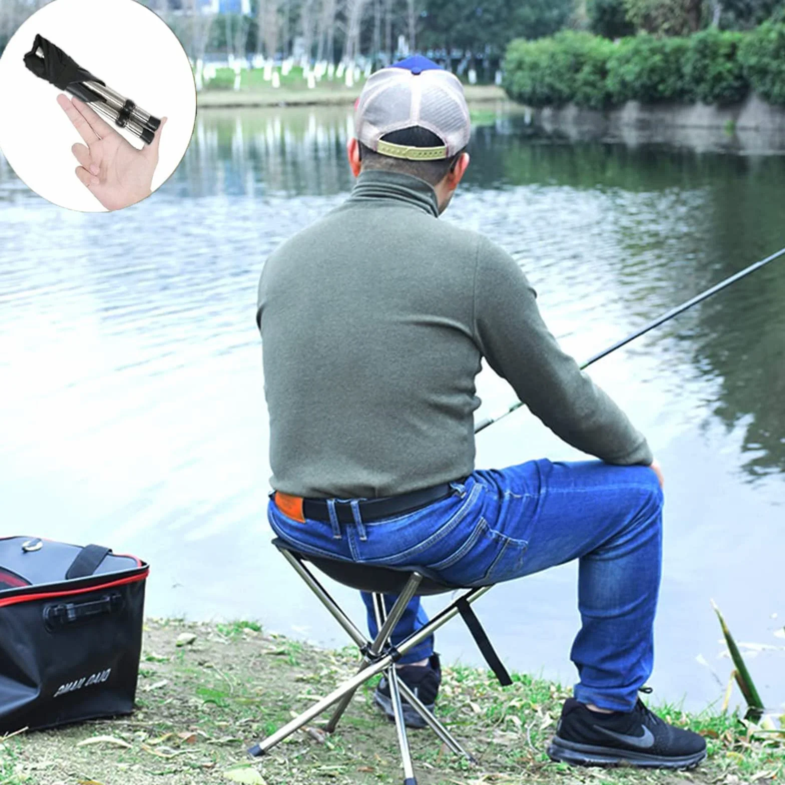 ge Tabouret Pliant Ultra léger pour Camping, Concerts, pêche, randonnée