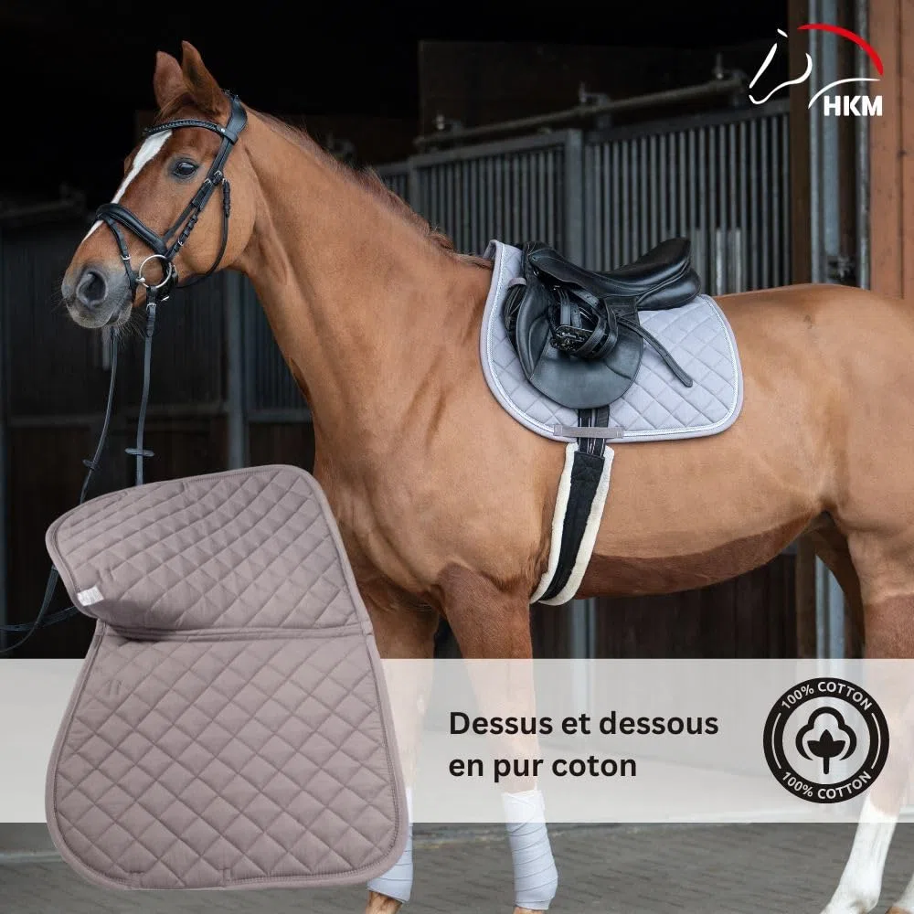 HKM Misty Tapis de selle polyvalent en pur coton Bordeaux