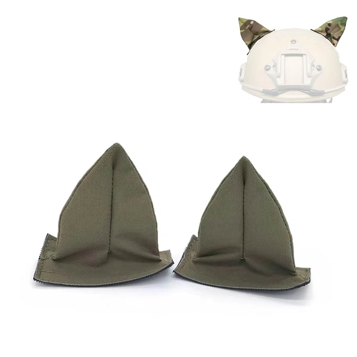 Écusson Tactique for Casque avec Oreilles De Chat Décoratives – Taille Universelle for Casques D'airsoft Fast, Accessoires De Cosplay Et De Jeux De Guerre, Équipement De Tir en Extérieur