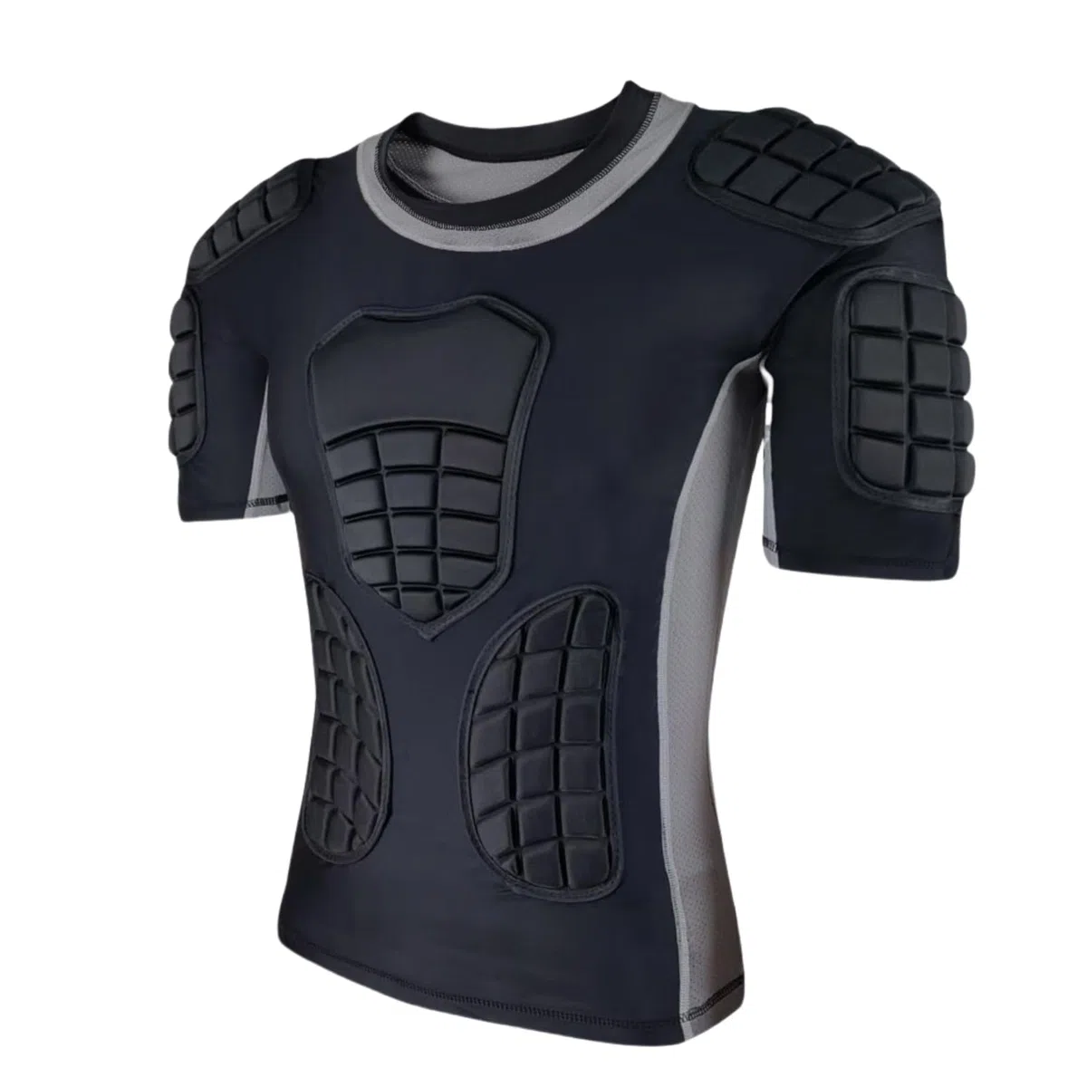 Topeter Maillot de football rembourré pour homme avec poitrine, côtes, dos, épaulettes, protection contre les chocs pour rugby, baseball