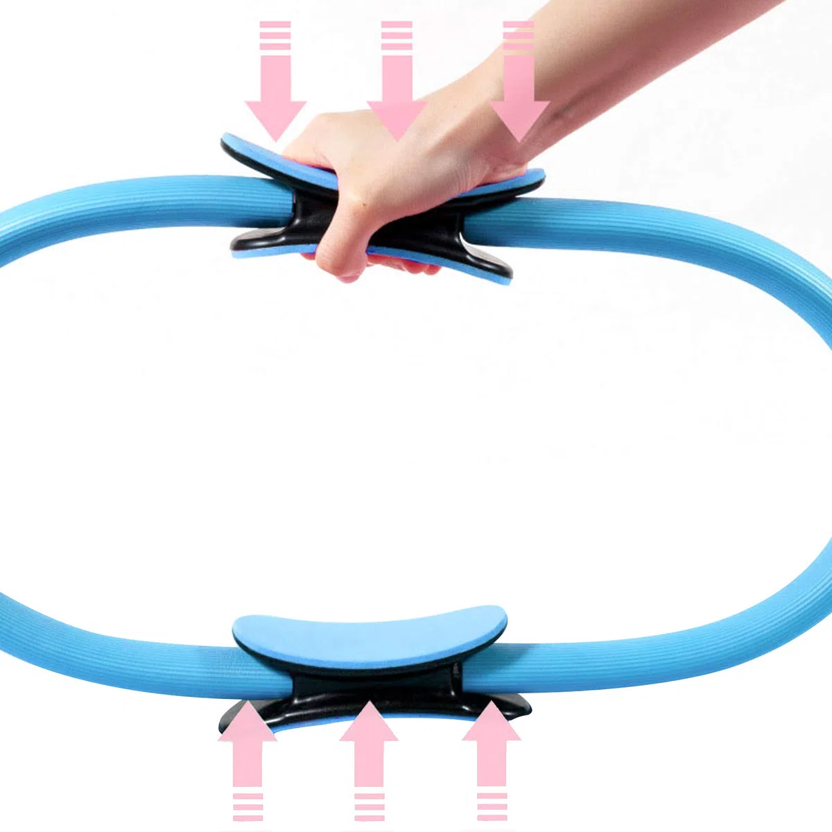 POENVFPO Anneau de Pilates Fitness, Cercle de Résistance Léger pour Yoga à Domicile, Entraînement des Cuisses Jambes et Fesses (Bleu)