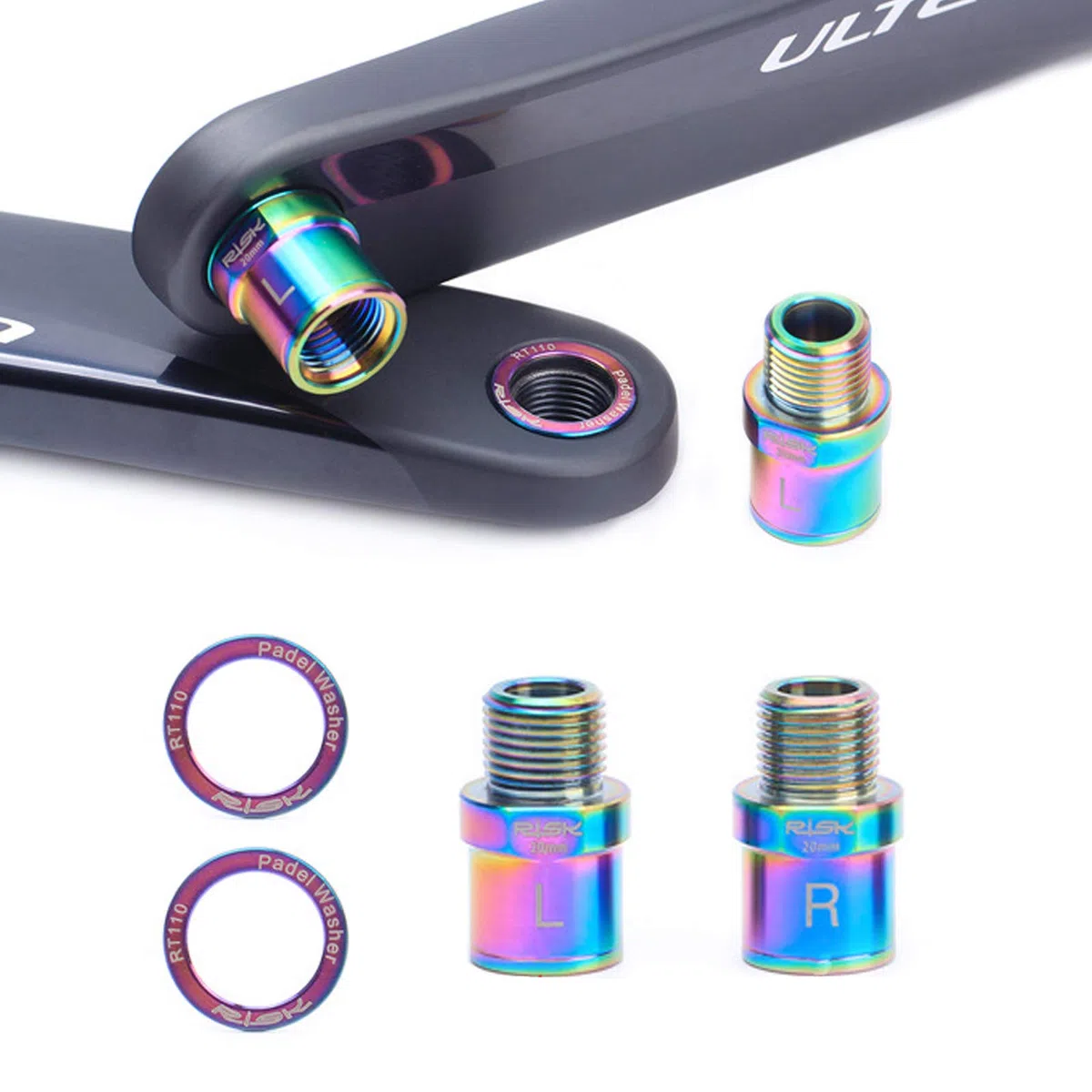 Alliage de Titane Extendeurs de Pédale de Vélo, 1 Paire Entretoises de Pédale de Bicyclette pour Vélo de Montagne, Vélo, Accessoire de Vélo, Équipement de Vélo