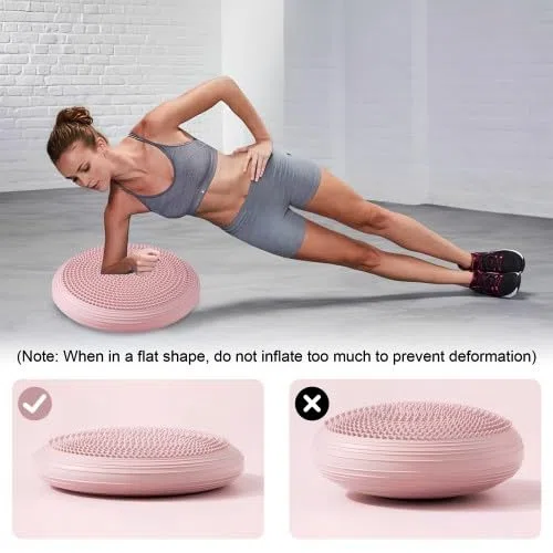 Coussin D'équilibre Balance Board, Améliore La Posture Assise et La Stabilité de L'attention Disque D'équilibre, Coussin Air Gonflable Coussin d’Assise et Équilibre, pour Gymnastique, Yoga