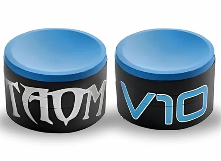 Taom V10 Lot de 2 craies de Billard Professionnelles Bleu