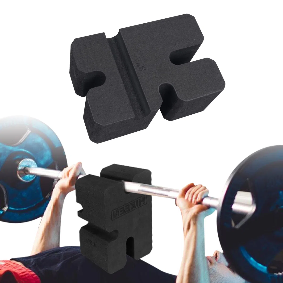 BOOSTEADY Bloc de Presse de Banc, Banc de Presse Réglable de 2 à 5 Planches pour Banc de Musculation, Bloc de Banc de Musculation Antidérapant en Mousse EVA, Bloc de Développé Couché pour Fitness